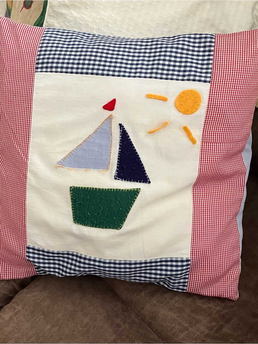 Handmade Colorful Nautical Pillow